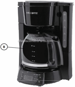 Page A Diagram and Parts List for BVMC-EVX23  Mr Coffee Coffee Maker